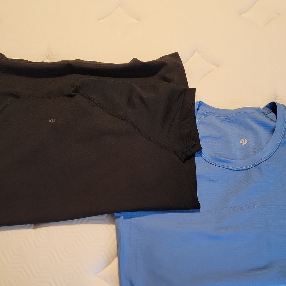 lululemon athletica Black and Blue Tank Tops